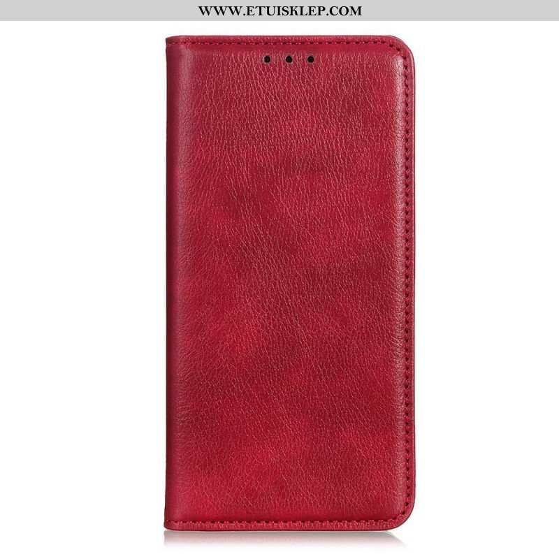 Etui Na Telefon do Sony Xperia 1 IV Etui Folio Skóra Dwoinowa Liczi